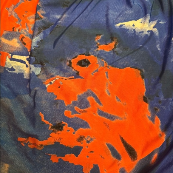 Cynthia Rowley Blue Red and Orange Maxi Dress sz M - Picture 4 of 4